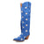 Dingo Womens Super Star Blue Suede Cowboy Boots 6.5 M