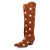 Dingo Womens Super Star Camel Suede Cowboy Boots