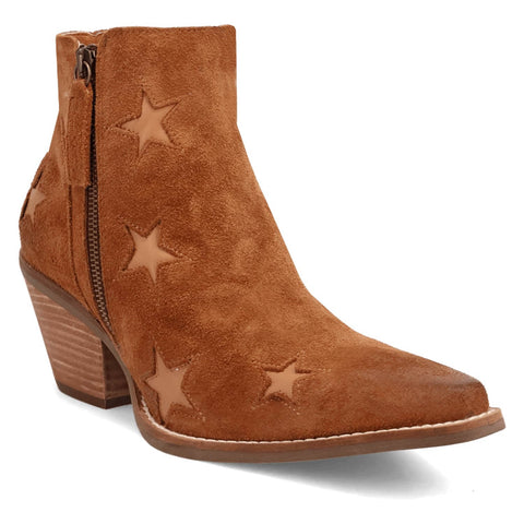 Dingo Womens Little Starie Camel Suede Ankle Boots