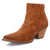 Dingo Womens Little Starie Camel Suede Ankle Boots