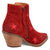 Dingo Womens Little Starie Red Suede Ankle Boots