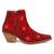 Dingo Womens Little Starie Red Suede Ankle Boots