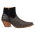 Dingo Womens Rickieie Black Leather Ankle Boots 7 M
