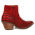 Dingo Womens Rickieie Red Leather Ankle Boots