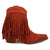 Dingo Womens Tapadero Bootie Rust Suede Cowboy Boots