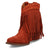 Dingo Womens Tapadero Bootie Rust Suede Cowboy Boots