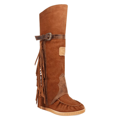 Dingo Womens Lakota Brown Leather Fashion Boots 7.5 M