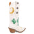 Dingo Womens Pachita Cactus White Leather 11in Fashion Boots