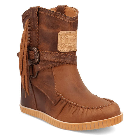 Dingo Womens Montauk Brown Leather 9in Moccasin Fashion Boots