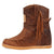 Dingo Womens Montauk Brown Leather 9in Moccasin Fashion Boots