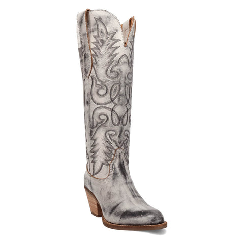 Dingo Womens Faded Love Black Leather Cowboy Boots