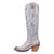 Dingo Womens Faded Love Blue Leather Cowboy Boots