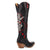 Dingo Womens King Of Clubs Black Leather 16in Cowgirl Cowboy Boots