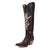 Dingo Womens King Of Clubs Black Leather 16in Cowgirl Cowboy Boots