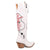 Dingo Womens King Of Clubs White Leather 16in Cowgirl Cowboy Boots 8.5 M