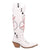 Dingo Womens King Of Clubs White Leather 16in Cowgirl Cowboy Boots