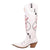 Dingo Womens King Of Clubs White Leather 16in Cowgirl Cowboy Boots 8.5 M