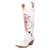 Dingo Womens King Of Clubs White Leather 16in Cowgirl Cowboy Boots 8.5 M