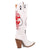 Dingo Womens Ace Of Spades White Leather Cowboy Boots 11 M