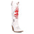 Dingo Womens Ace Of Spades White Leather Cowboy Boots 11 M