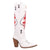 Dingo Womens Ace Of Spades White Leather Cowboy Boots 11 M