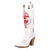Dingo Womens Ace Of Spades White Leather Cowboy Boots 11 M