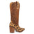 Dingo Womens Hensley Leopard Leather 13in Cowboy Boots