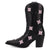 Dingo Womens Starburst Black Leather 9in Cowboy Boots