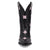 Dingo Womens Starburst Black Leather 9in Cowboy Boots