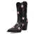 Dingo Womens Starburst Black Leather 9in Cowboy Boots