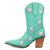 Dingo Womens Starburst Green Leather 9in Cowboy Boots