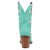 Dingo Womens Starburst Green Leather 9in Cowboy Boots