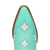 Dingo Womens Starburst Green Leather 9in Cowboy Boots