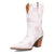 Dingo Womens Starburst White Leather 9in Cowboy Boots