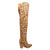 Dingo Womens Diva Leopard Leather 22in Fashion Boots