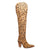 Dingo Womens Diva Leopard Leather 22in Fashion Boots