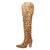 Dingo Womens Diva Leopard Leather 22in Fashion Boots 8 M