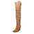 Dingo Womens Diva Leopard Leather 22in Fashion Boots