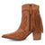 Dingo Womens Wild Sage Camel Suede 7in Ankle Boots