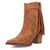 Dingo Womens Wild Sage Camel Suede 7in Ankle Boots