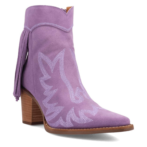 Dingo Womens Wild Sage Lavender Suede 7in Ankle Boots