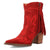Dingo Womens Wild Sage Red Suede 7in Ankle Boots
