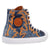 Dingo Womens Game Day Blue/Gold Denim High Top Sneakers Shoes