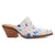 Dingo Womens Cash Cow Blue Hair-on-Hide 2.5in Heel Mules Shoes