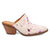 Dingo Womens Cash Cow Fuchsia Hair-on-Hide 2.5in Heel Mules Shoes