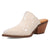 Dingo Womens Cash Cow Silver Hair-on-Hide 2.5in Heel Mules Shoes
