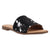 Dingo Womens Moo Moo Black Hair-on-Hide Sandals Shoes