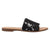 Dingo Womens Moo Moo Black Hair-on-Hide Sandals Shoes