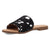 Dingo Womens Moo Moo Black Hair-on-Hide Sandals Shoes
