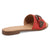 Dingo Womens Lariat Red Leather Buckle Sandals Shoes